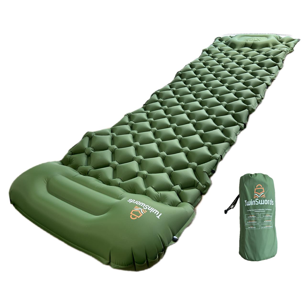 camping isomatte TwinSwords Camping Isomatte Aufblasbar Luftmatratze mit integrierten F – Im Korb