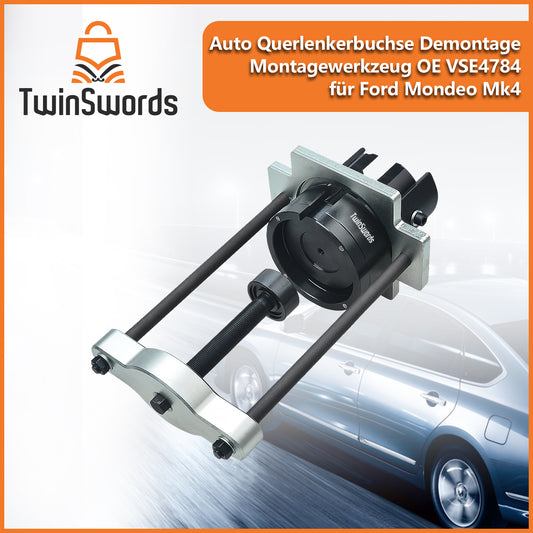 Hinterachslager Abzieher | Hinterachsbuchsen | Querlenkerbuchsen Werkzeugset | Längslenker Silentlager Werkzeug Kompatibel mit Ford Mondeo MK4 MK IV S-Max Galaxy ab 2006 VSE4784 Set von TwinSwords