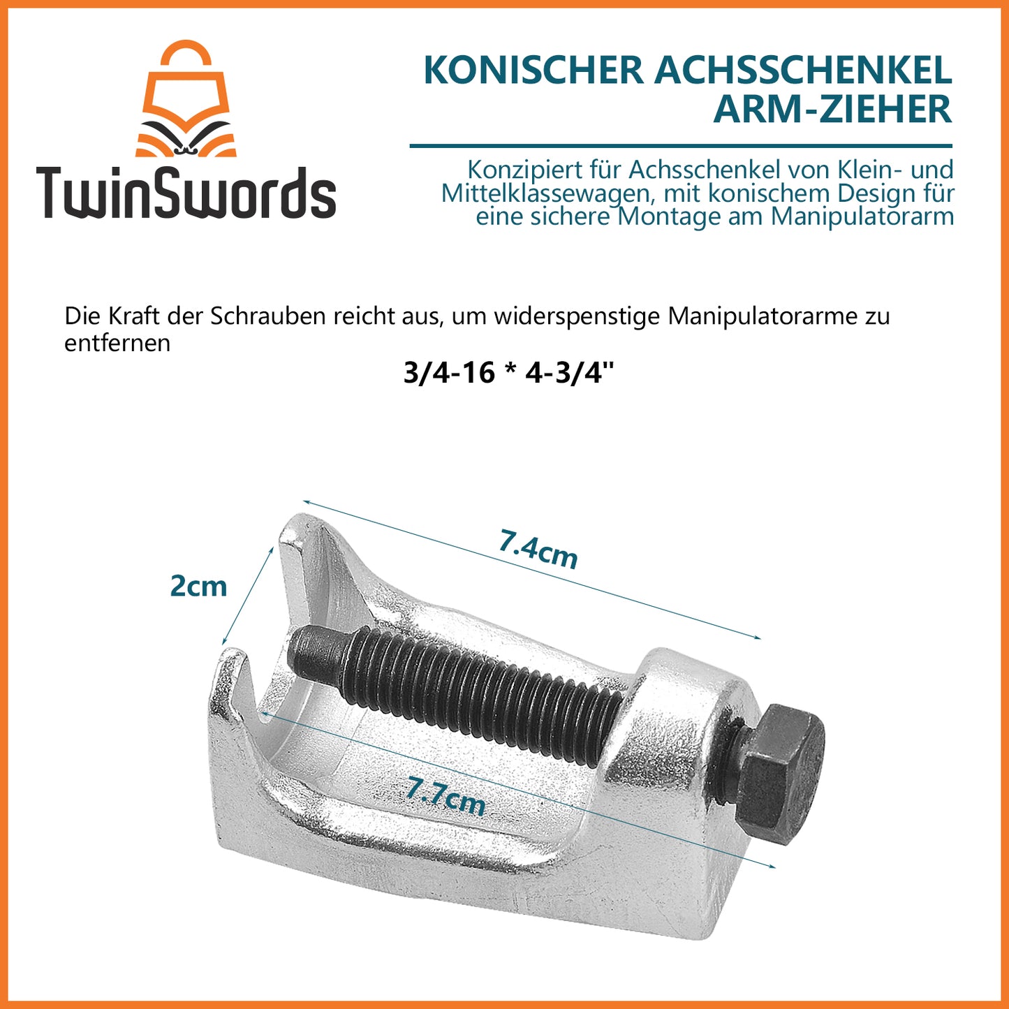 TwinSwords ball joint puller set | Tie rod end extractor | Ball joint tool 5 pieces. 1 set