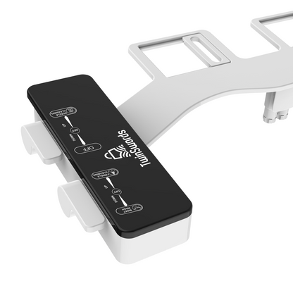 TwinSwords Ultra Slim Bidet | Dusch-WC zur optimalen Intimpflege | Einfach unter dem Klodeckel installieren | Taharet | funktioniert ohne Strom | ideale Hygiene durch Wasser
