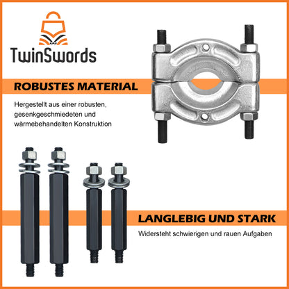 TwinSwords Lagerabzieher | Trennmesser für Kugellager | Lager Abzieher | Polradabzieher Trennvorrichtung 30-70mm 14-teiliges 1 Set