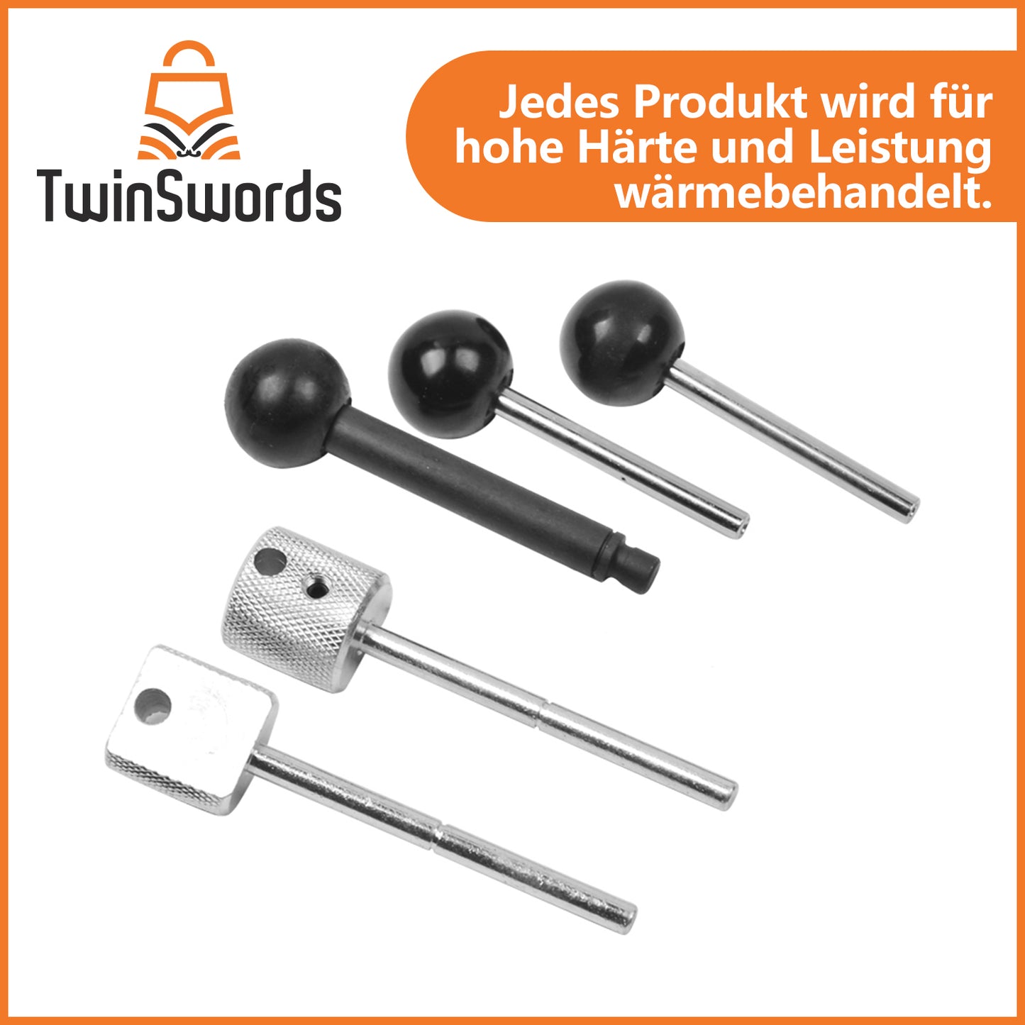 TwinSwords Motor Steuerzeiten Einstellwerkzeug | Arretierwerkzeug | Steuerzeiten Werkzeug Diesel Kompatibel mit VAG VW Audi 1.4 1.6 2.0 TDI CR 1 Set