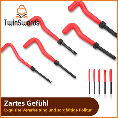 TwinSwords Gewinde Reparatur Set | Gewindereparatur Satz | Bohrer mit M5 M6 M8 M10 M12 | Einsätze Hülsen 131-teiliges 1 Set