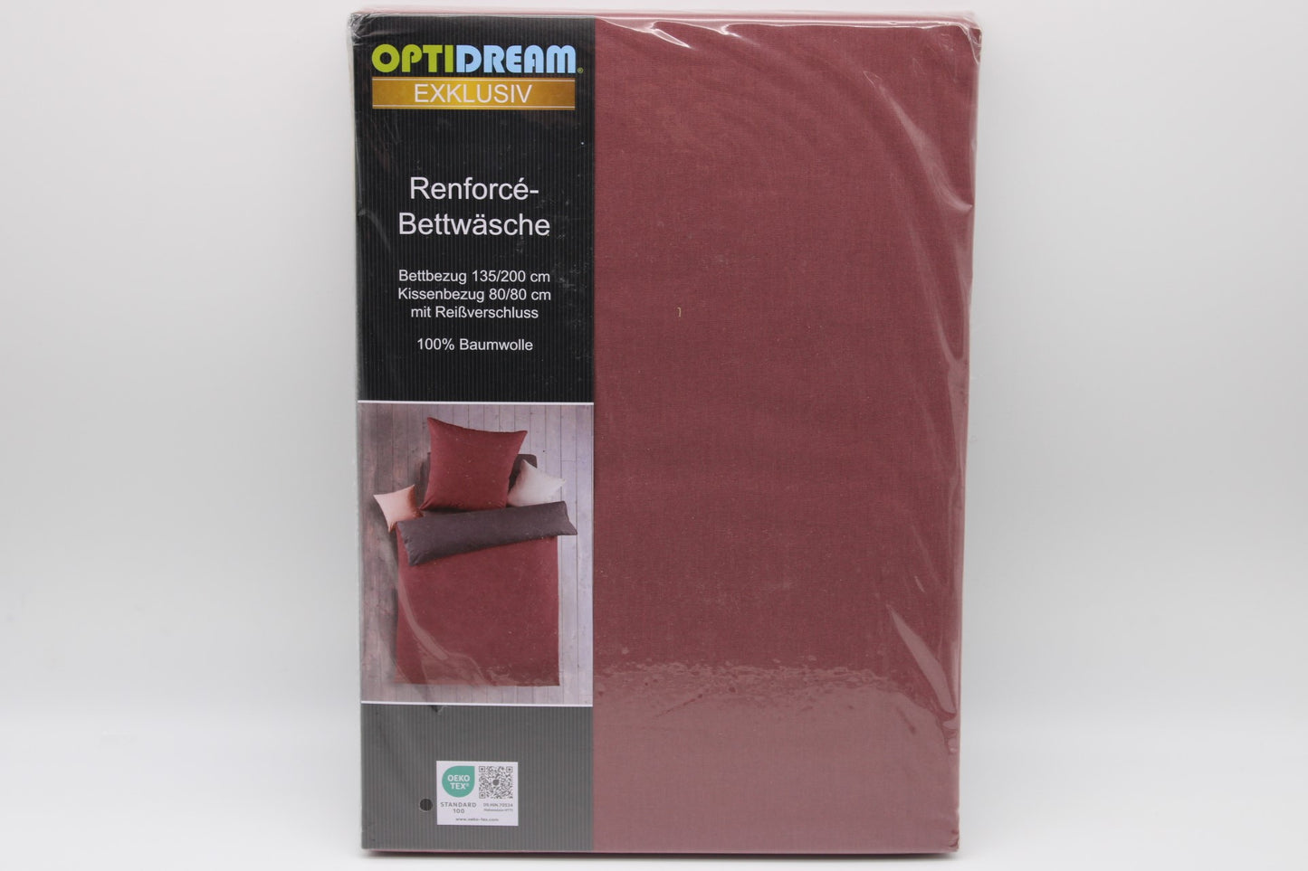 Renforce Bettwäsche Exklusiv 135/200+80/80, RSV 100% Baumwolle | Rosenholz/Anthrazit