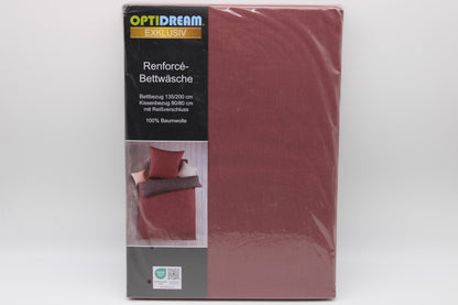Renforce Bettwäsche Exklusiv 135/200+80/80, RSV 100% Baumwolle | Rosenholz/Anthrazit
