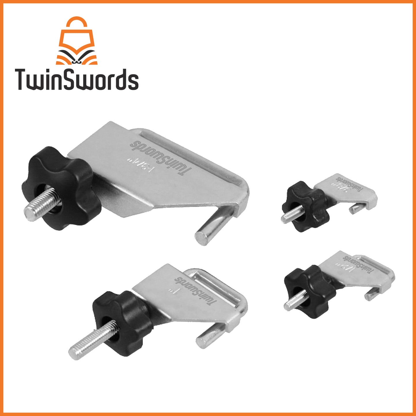 TwinSwords Schlauch Abklemmen | Schlauchklemmen Zange KFZ | Schlauch Abklemmzange KFZ 10 -15 - 25 - 45 mm 4-teiliges
