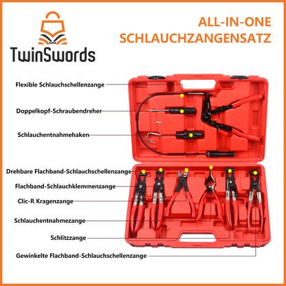 TwinSwords hose clamp pliers | Hose clamp pliers set | Hose clamp pliers | Swivel Jaw Flat Angle Band Car Tool 1 Set