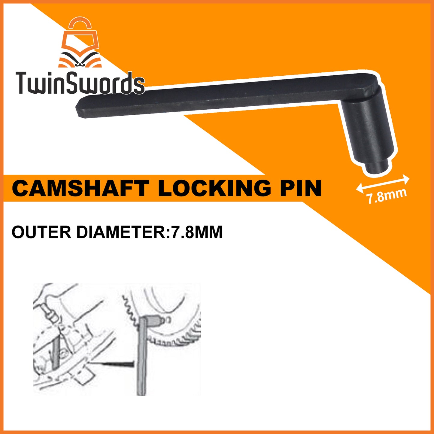 TwinSwords Motor Steuerzeiten Einstellwerkzeug Kompatibel mit Citroen C3 C4 Peugeot 108 208 308 SUV 1.0 1.2 Vti 1 Set