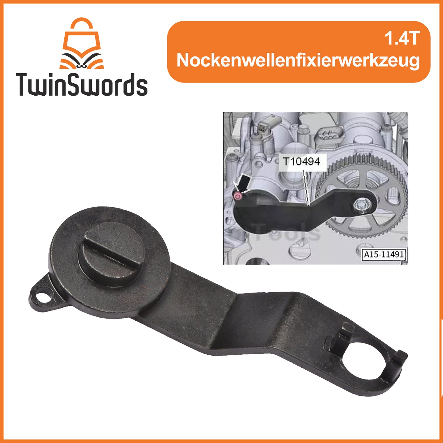 TwinSwords Nockenwellen werkzeug | Zahnriemen Werkzeug VW | Motor Einstellwerkzeug für VAG EA211 1.0L 1.2L 1.4L 1.6L FSI TSI TFSI 1 Set