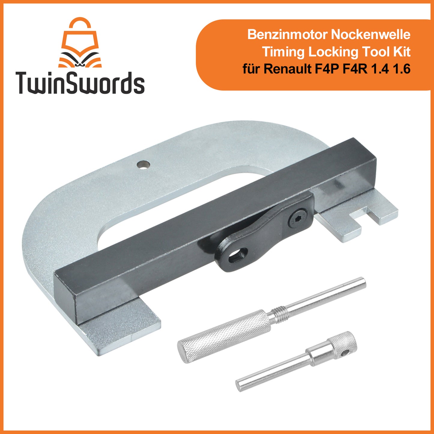 TwinSwords Motor Steuerzeiten Einstellwerzeug | Zahnriemen Wechsel |Nockwellen Werkzeug, F4P F4R Codes Kompatibel mit Renault Nissan Vauxhall Opel 1.4 1.6 1.8 2.0 16V 1 Set