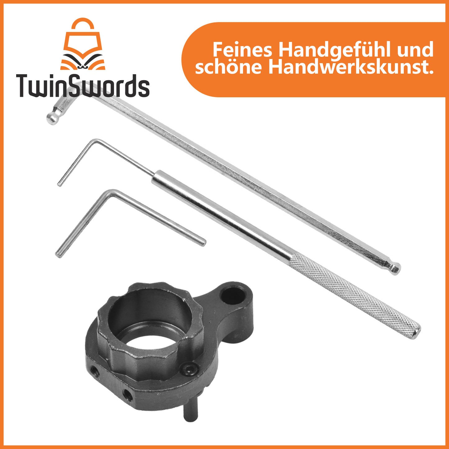 TwinSwords Motor Steuerzeiten Einstellwerkzeug | Arretierwerkzeug | Steuerzeiten Werkzeug Diesel Kompatibel mit VAG VW Audi 1.4 1.6 2.0 TDI CR 1 Set