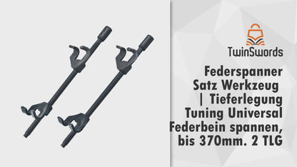 TwinSwords spring compressor set tool | Lowering tuning universal spring strut tension, up to 370mm. 2 pcs. 1 set