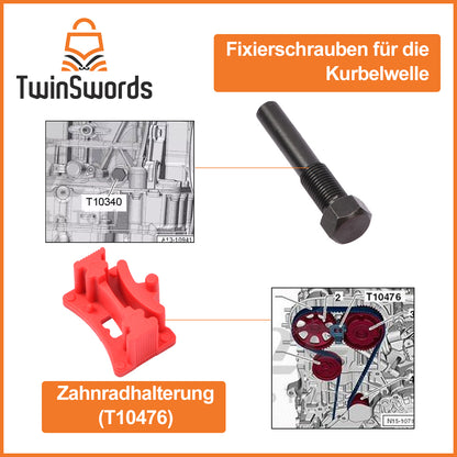 TwinSwords Nockenwellen werkzeug | Zahnriemen Werkzeug VW | Motor Einstellwerkzeug für VAG EA211 1.0L 1.2L 1.4L 1.6L FSI TSI TFSI 1 Set