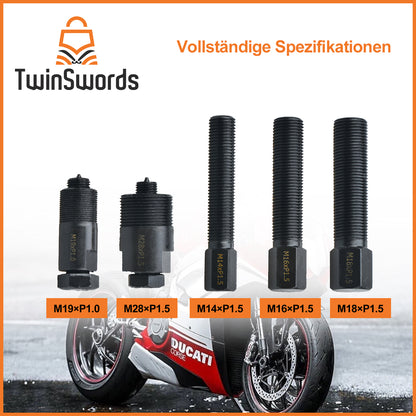 TwinSwords Motorrad Polrad Abzieher Set für Roller Motorrad Scooter 10-teiliges 1 Set