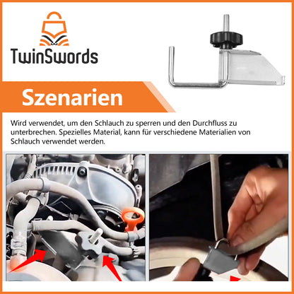 TwinSwords Schlauch Abklemmen | Schlauchklemmen Zange KFZ | Schlauch Abklemmzange KFZ 10 -15 - 25 - 45 mm 4-teiliges