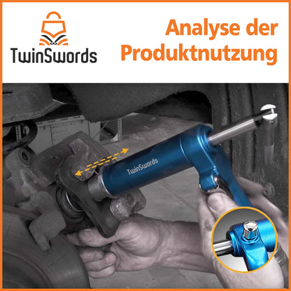TwinSwords Pneumatischer Bremskolbenrücksteller | Druckluft Bremskolben Rücksteller Werkzeug set 23-teiliges 1 Set